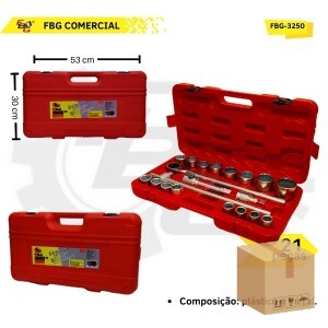 FBG-M 3250 JOGO DE SOQUETE ESTRIATO