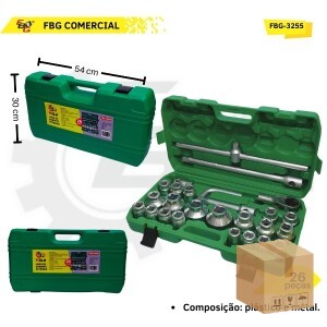 FBG-M 3255 JOGO DE SOQUETE ESTRIADO