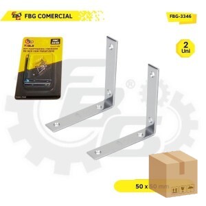 FBG-3346 KIT CANTONEIRA CROMADO C/2 DE ACO C/PARAFUSOS 8X12