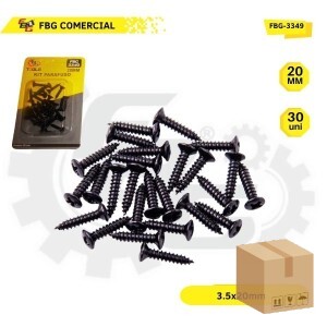 FBG-3349 KIT PARAFUSO C/30 PCS 20MM 8X12