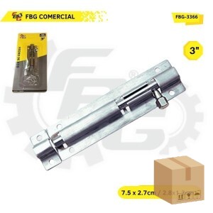 FBG-3366 FECHO DE ACO P/PORTA 3'' 2X48