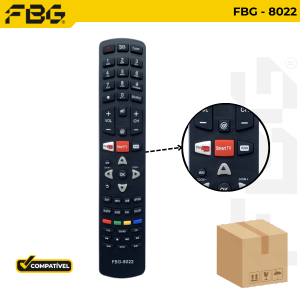 FBG-M 8022 CONTROLE COMPATÍVEL C/ SMART PHILCO C/ YOUTUBE E NETFLIX