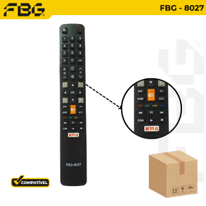 FBG-M 8027 CONTROLE COMPATÍVEL C/ TCL C/GLOBOPLAY E NETFLIX