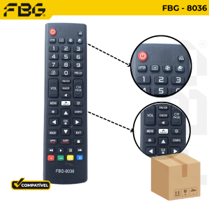 FBG-M 8036 SMART COMPATÍVEL C/ LG/SAMSUNG C/ 3D E FUTEBOL