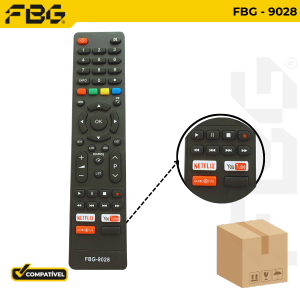 FBG-M 9028 SMART COMPATÍVEL C/ PHILCO C/ YOUTUBE/ NETFLIX/GLOBOPLAY