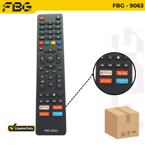 FBG-M 9063 SMART COMPATÍVEL C/  PHILCO C/ YOUTUBE/ NETFLIX/GLOBOPLAY/PRIME VIDEO